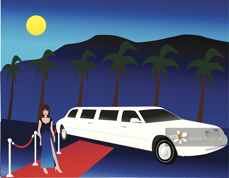 名人加长轿车图片素材