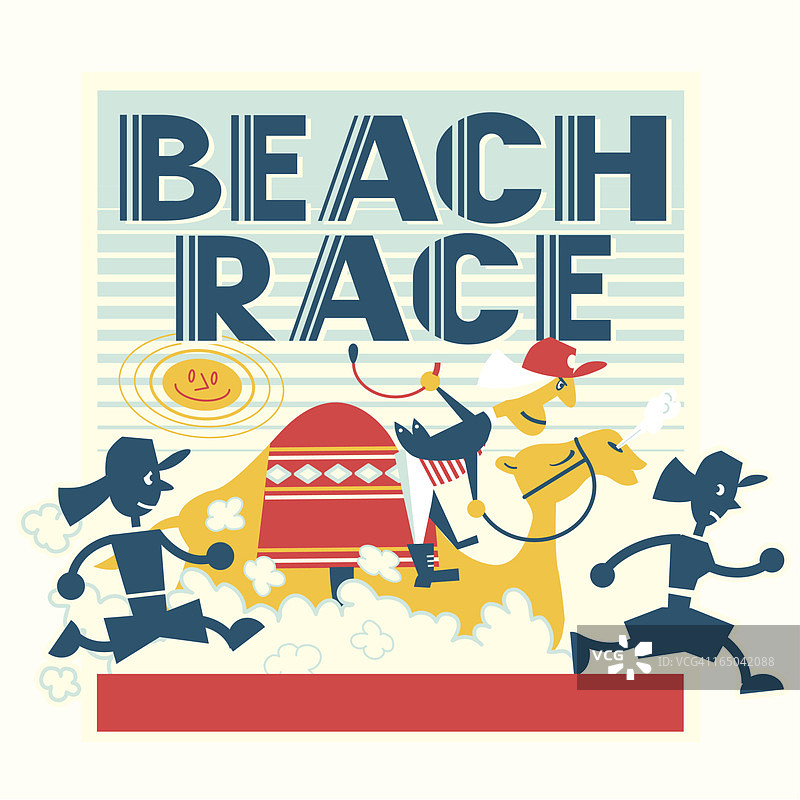 海滩竞速图片素材
