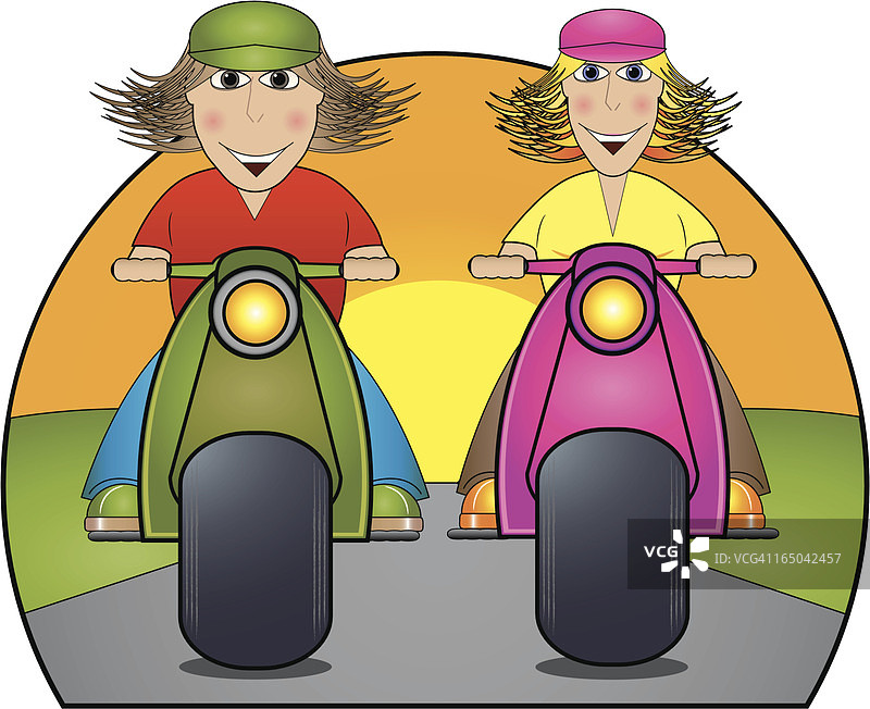 滑板车之爱图片素材