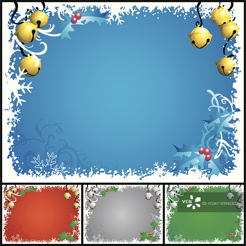 雪橇铃圣诞节相框图片素材