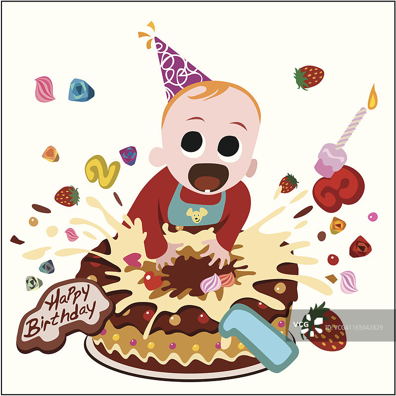 儿童生日蛋糕图片素材