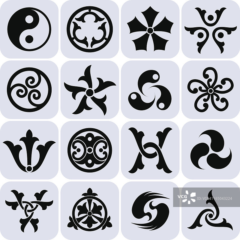 东方风格标志（矢量图）图片素材