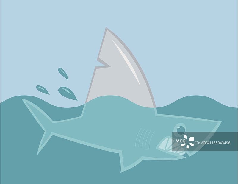 鲨鱼袭击！图片素材