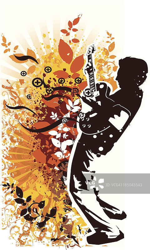 吉他手表演图片素材