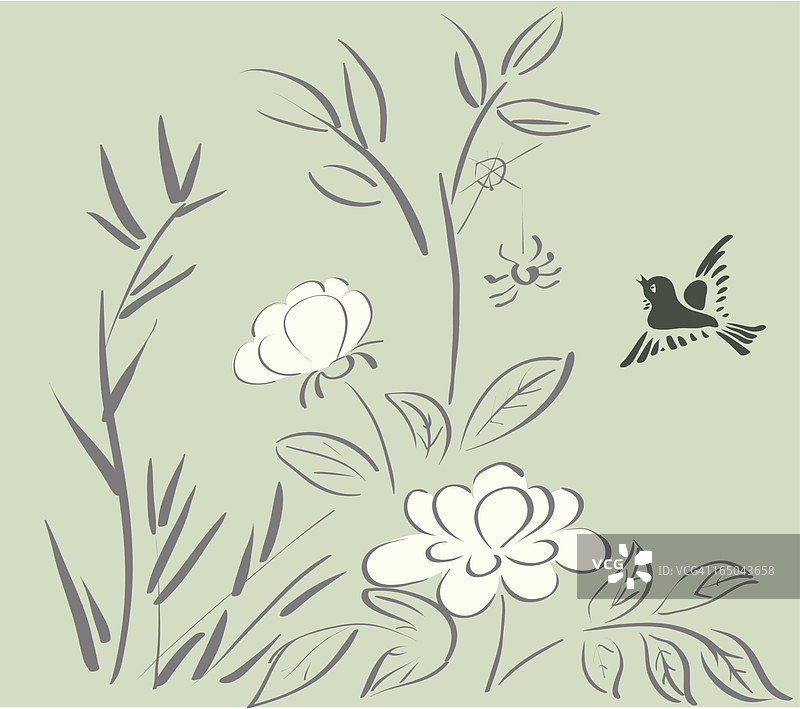 亚洲图案，矢量图片素材