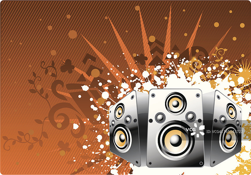 扬声器花卉2图片素材