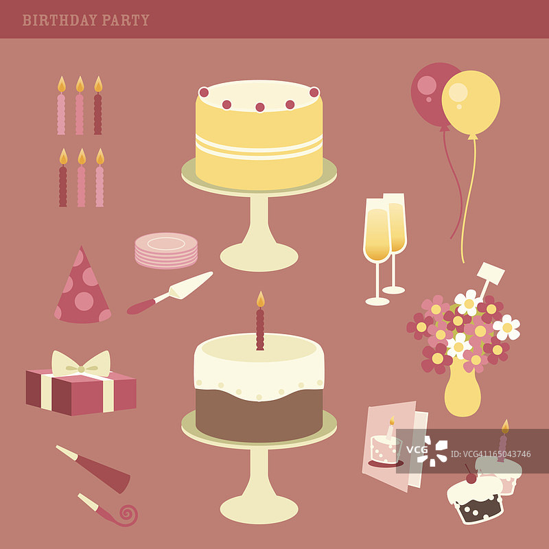 生日派对元素图片素材
