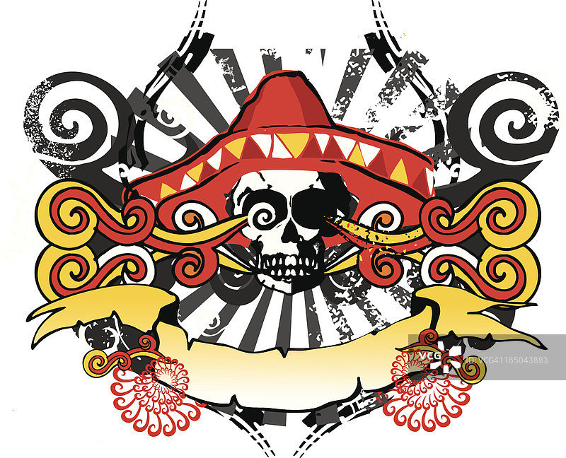 墨西哥骷髅标志图片素材