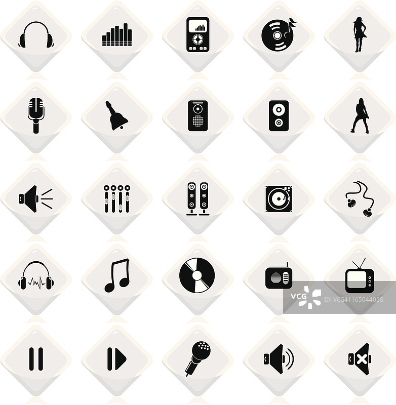 白色音乐素材图片素材