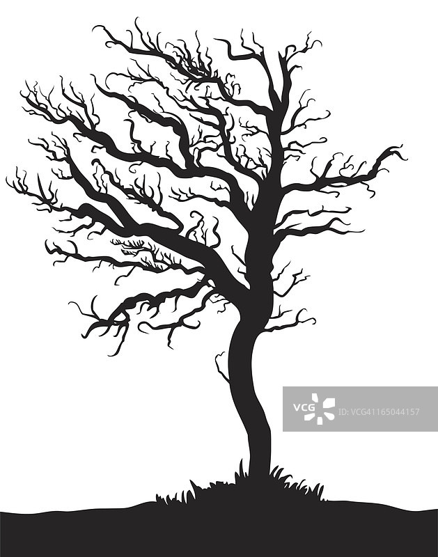 黑色的树图片素材