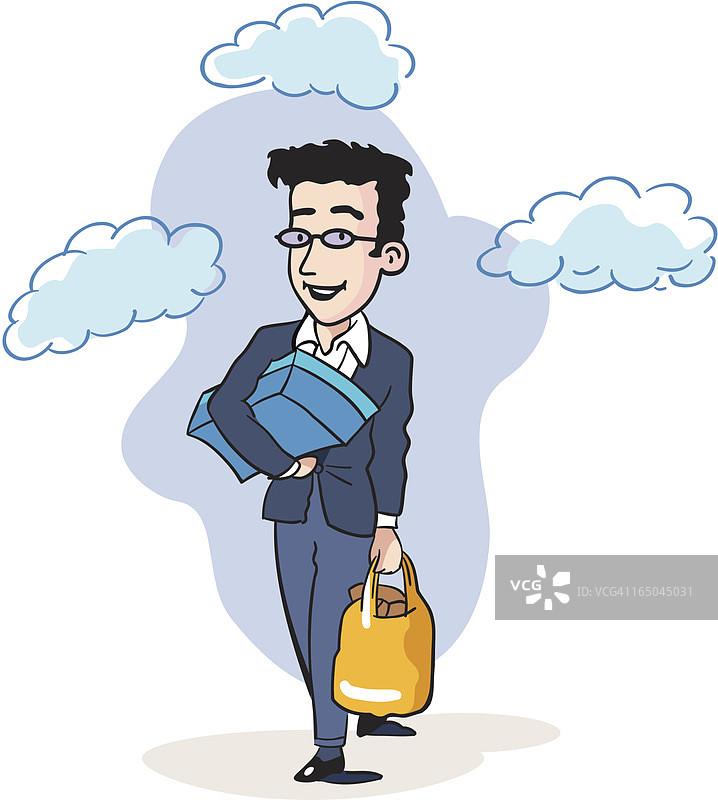 购物狂欢的男人图片素材