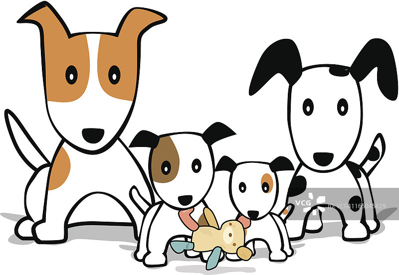 混种犬家庭图片素材