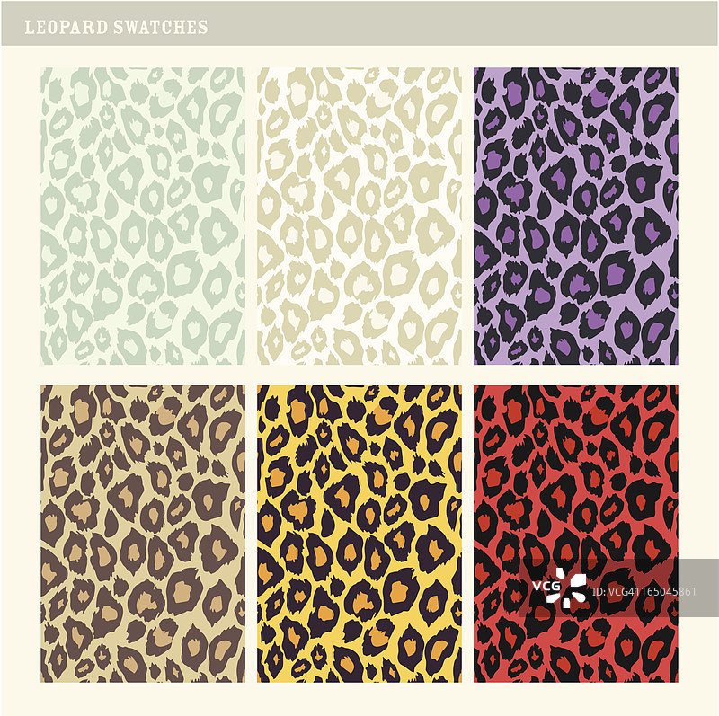 可平铺豹纹色板图片素材