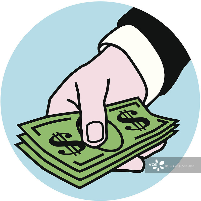 手与金钱图片素材