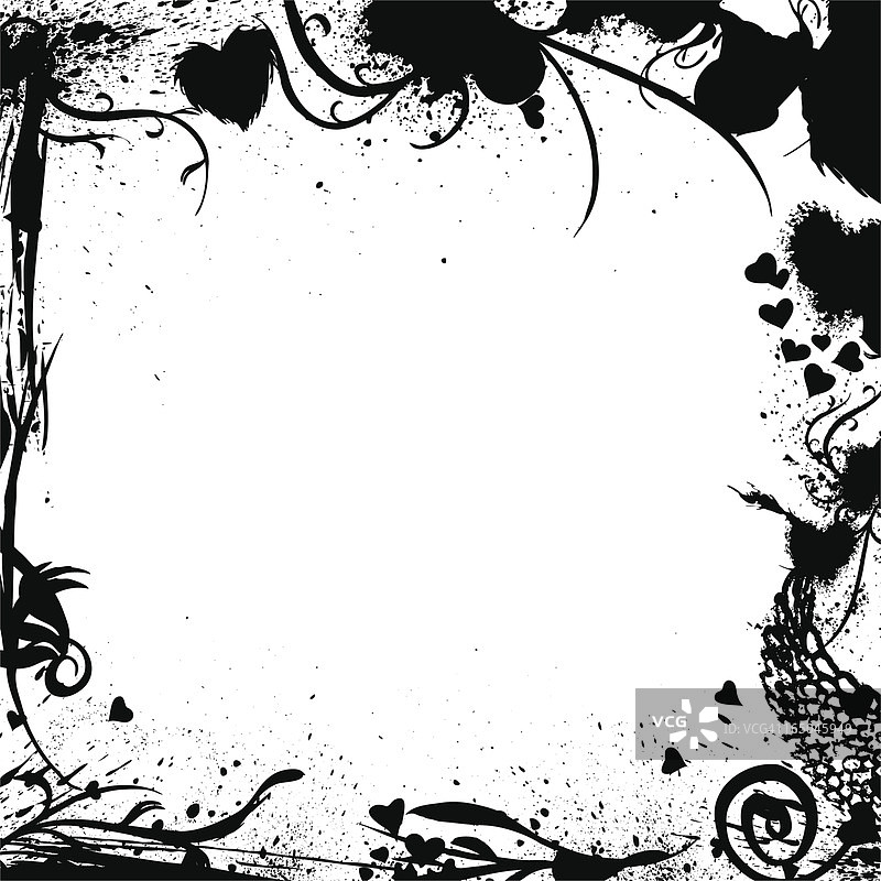 爱情Grunge边框图片素材