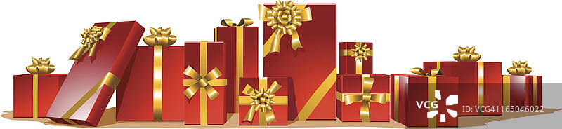 许多红色礼品图片素材