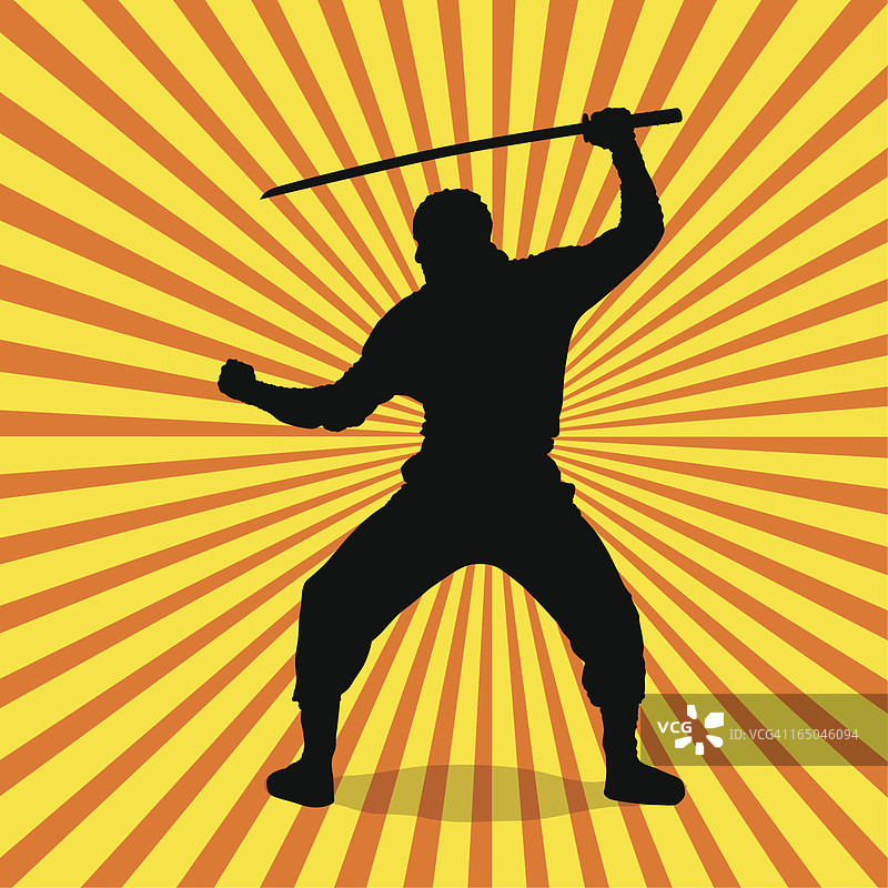 忍者剪影图片素材