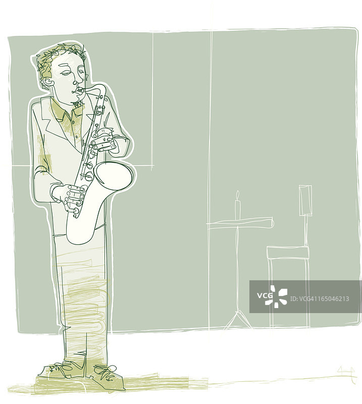 爵士萨克斯图片素材