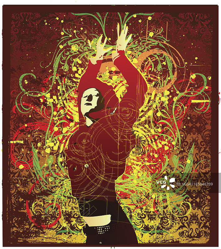 由不同颜色组成的上升图形图片素材