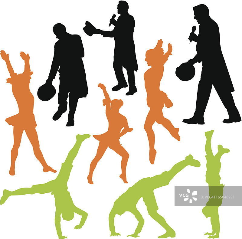 用于设计的各种表演者图片素材