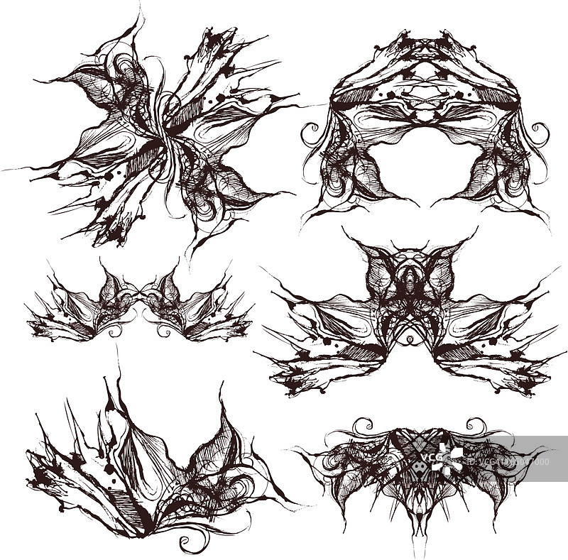 污迹蝴蝶元素图片素材