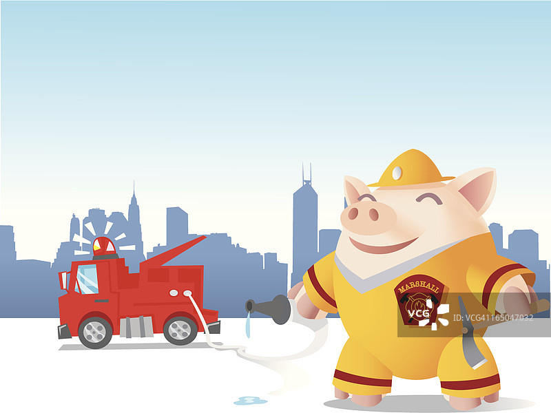 火焰猪图片素材