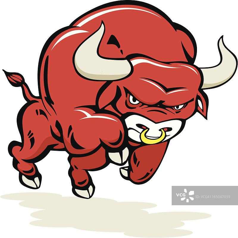 红色公牛图片素材