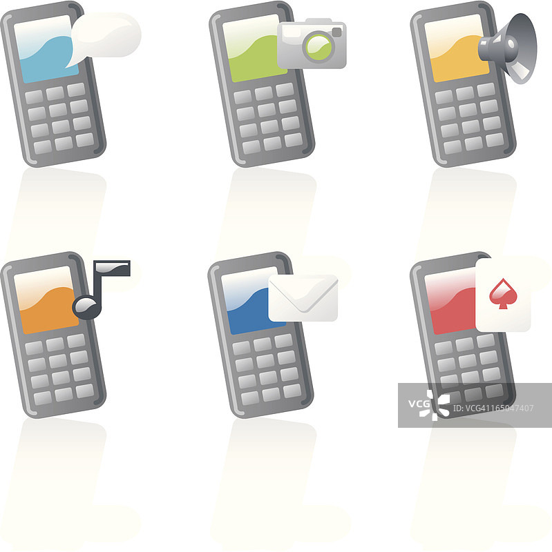 光泽图标：手机图片素材