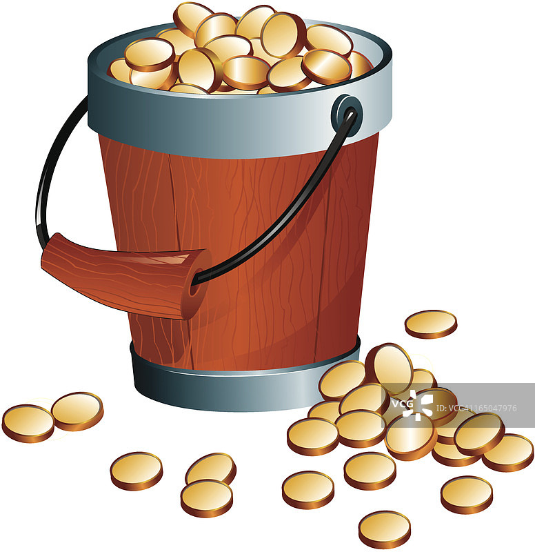 钱桶 - 卡通工具箱系列图片素材