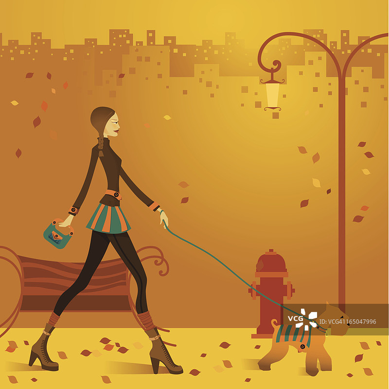 秋季场景矢量图图片素材