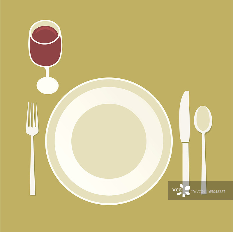 非正式礼仪餐具摆放图片素材