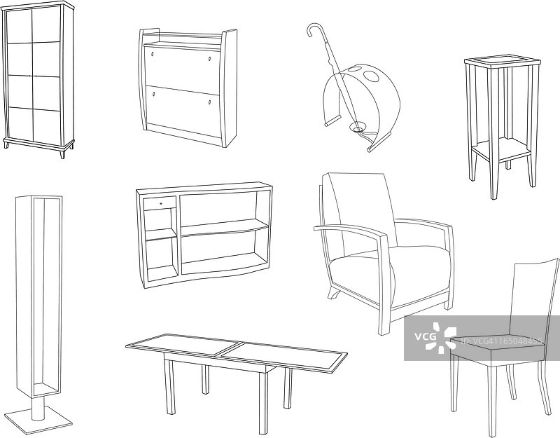 家具轮廓图片素材
