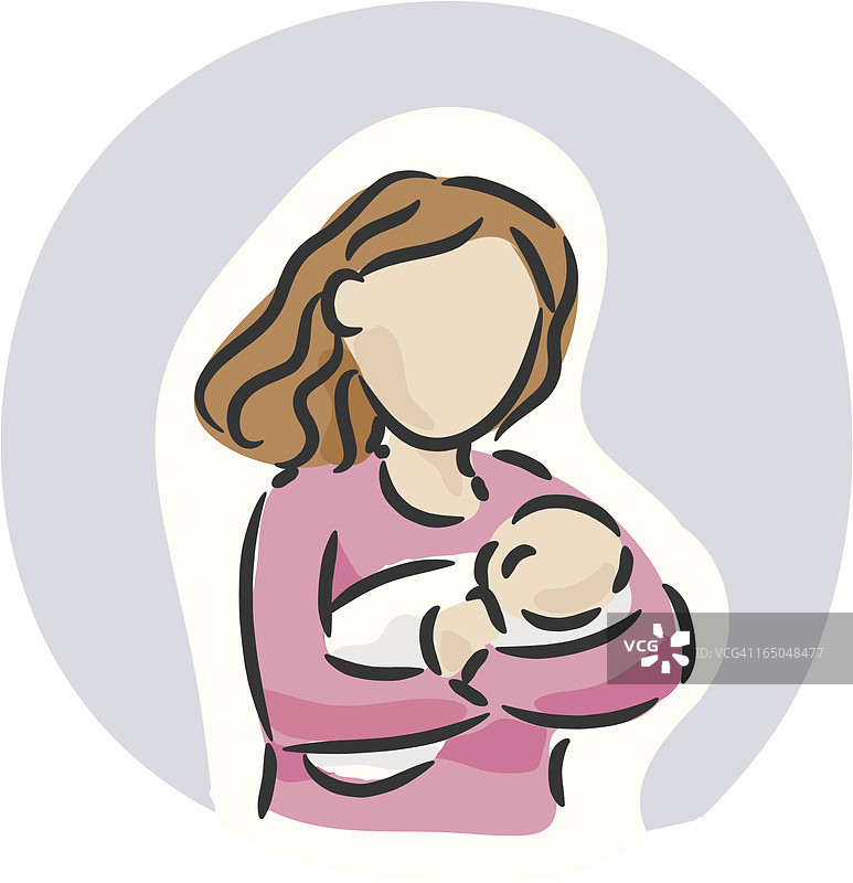 笔画：母性图片素材