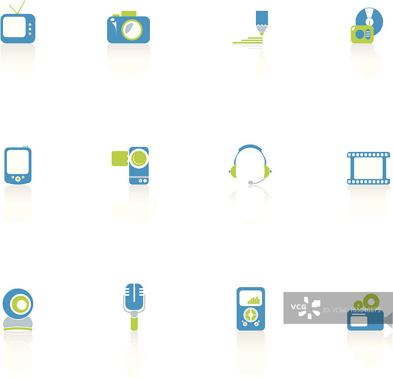媒体图标集图片素材