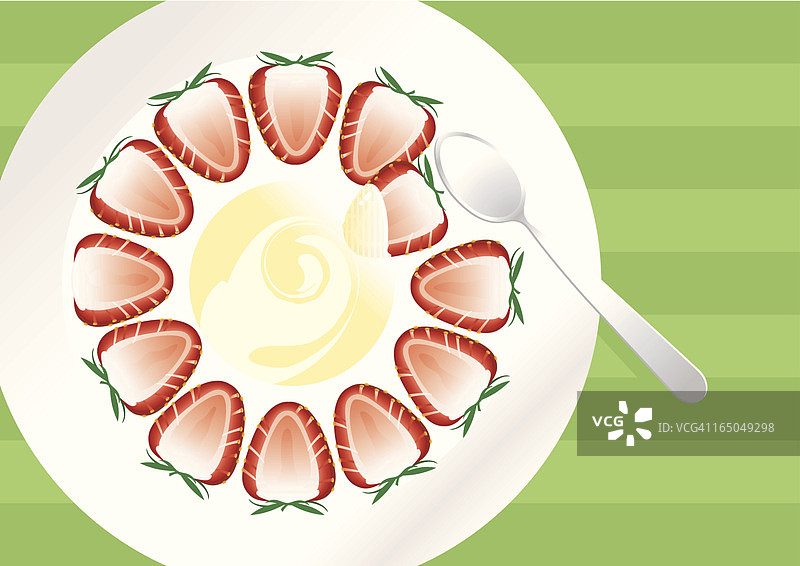 夏季草莓奶油图片素材