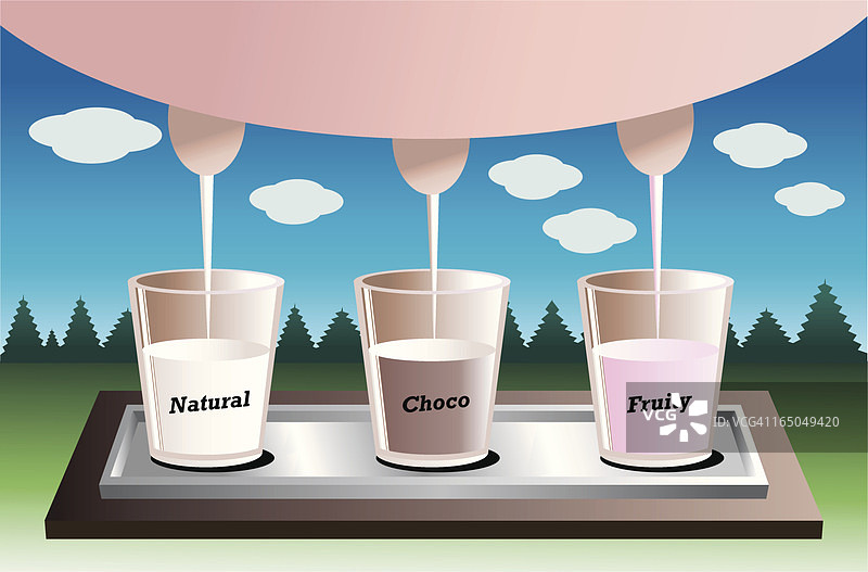 牛奶种类图片素材