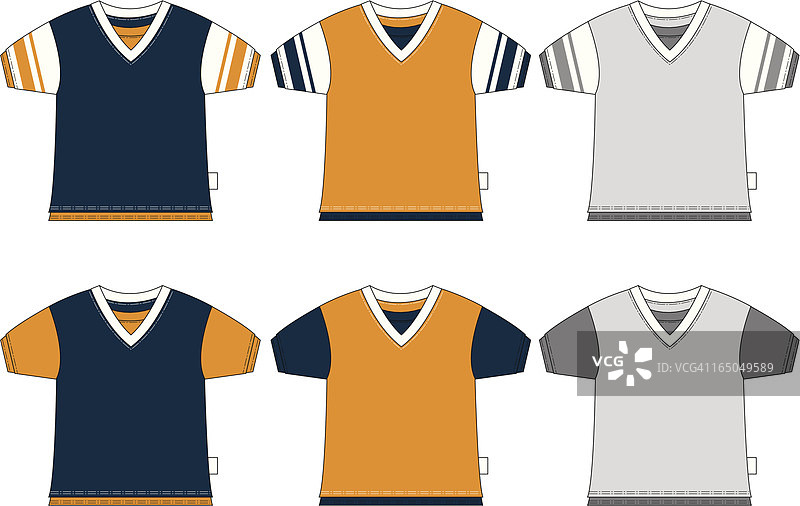 男童V领T恤图片素材