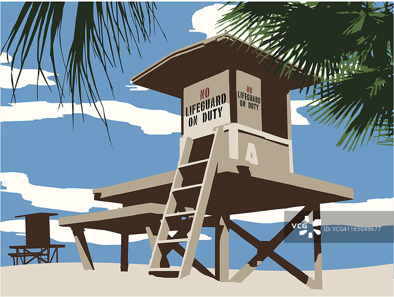 非工作时间禁止救生员值班图片素材