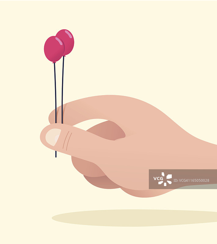 手持气球图片素材