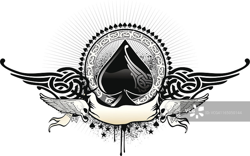 装饰黑桃A图案图片素材