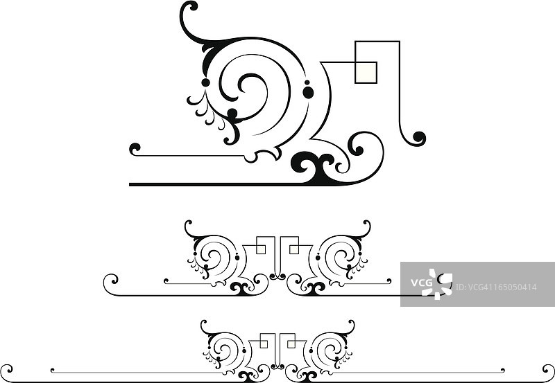 花哨的中心线和规则线图片素材