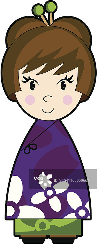 紫色衣服的亚洲女孩图片素材