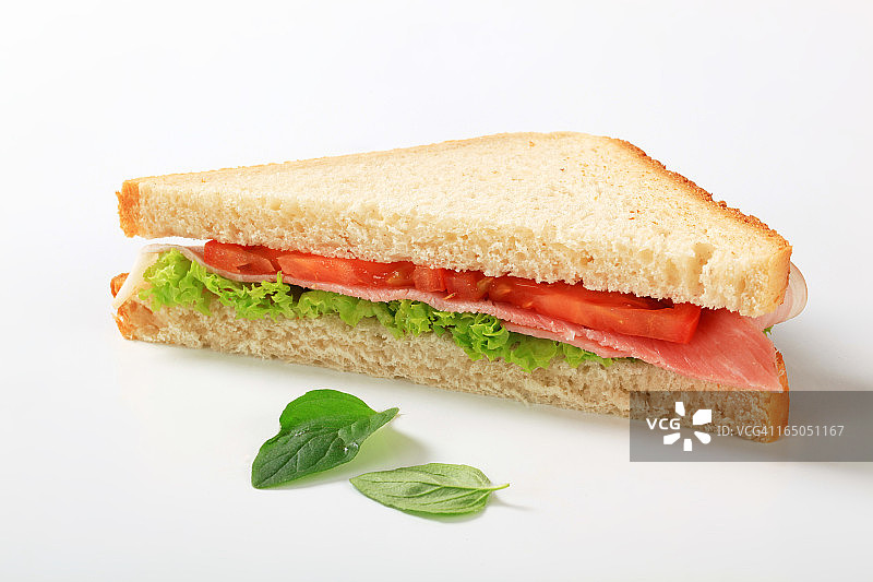 火腿蔬菜三明治图片素材