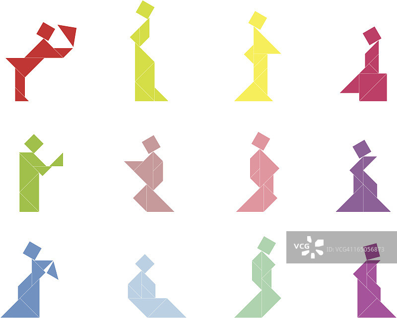 七巧板人物套装 | 003图片素材