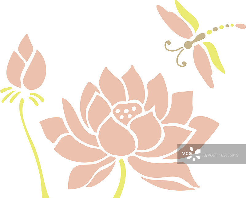 蜻蜓与莲花图片素材