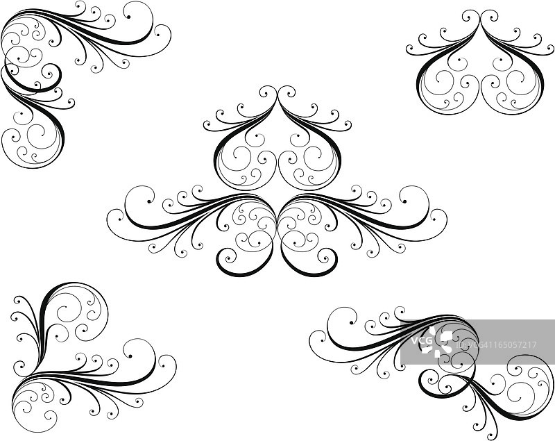 维多利亚卷轴图片素材