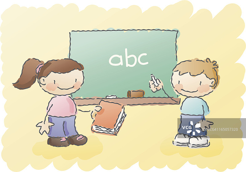 学生涂鸦图片素材