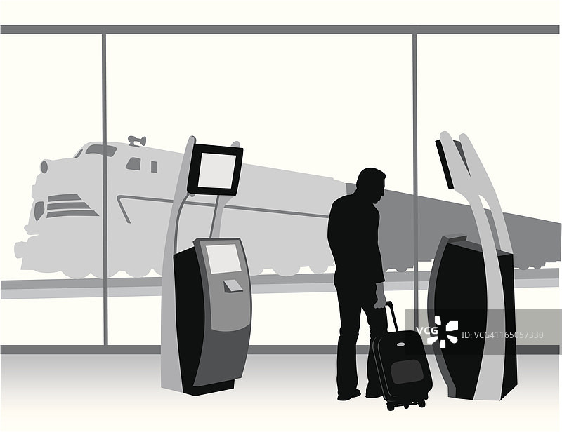 乘车票矢量剪影图片素材