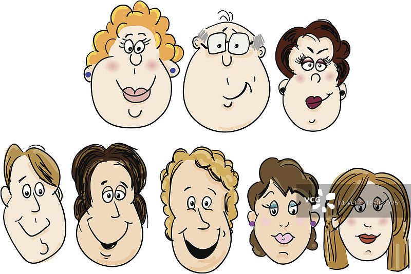 卡通面部图片素材