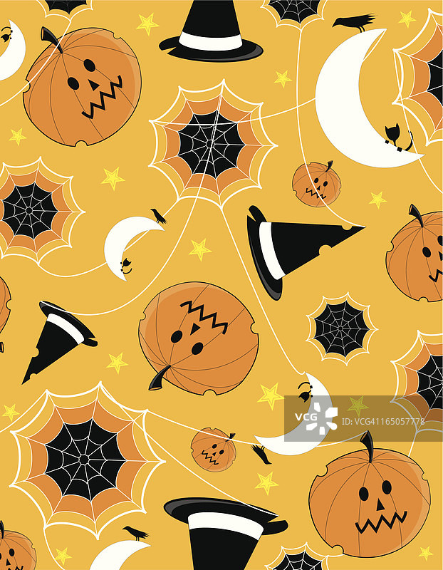万圣节重复图案图片素材